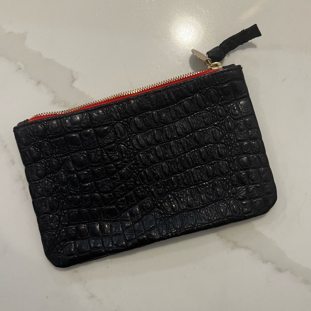 Clare V. Croc-embossed Wallet/ Wristlet / Clutch